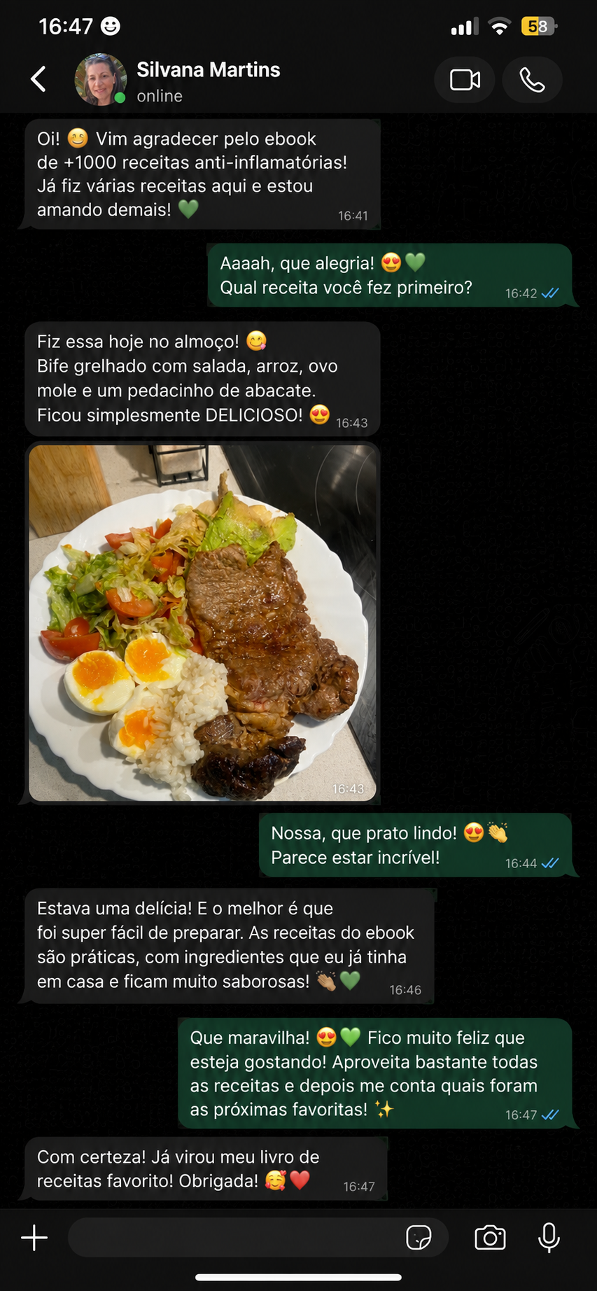 Print Silvana Martins: Bife grelhado com salada e ovo mole, prato saboroso e prático
