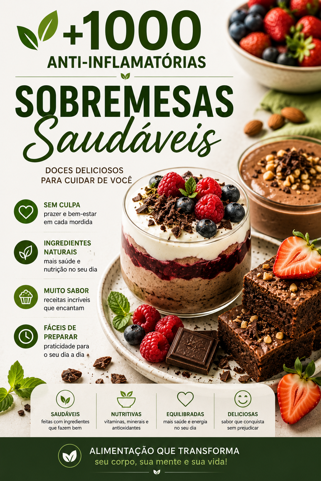 Volume 05: 🍰 60 Sobremesas Saudáveis
